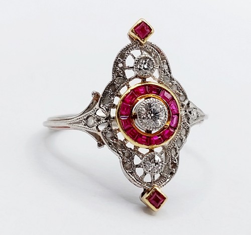 Bague marquise art - , deco