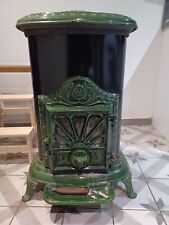 Poêle  continental emaillé vert tres bon état