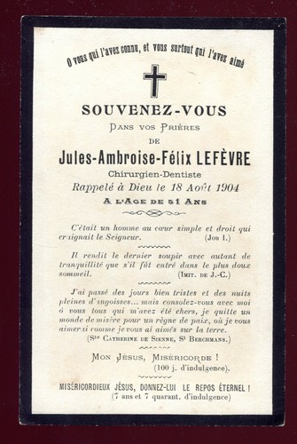 Ancien faire part - faire-part, deces