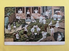 CP Ancienne FANTAISIE MULTI-BÉBÉS BABIES Pot de Chambre In der FERIENKOLONIE