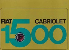Catalogue Brochure Fiat  1500 Cabriolet 1966 France