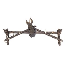 Porte-manteau style forêt noire en bois sculpté et en papier mâché vers 1900