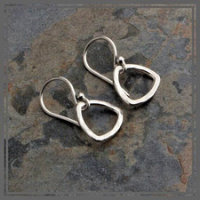 Stylé 925 Argent Massif Triangle Boucle Goutte Bijoux Femme 16 Gram