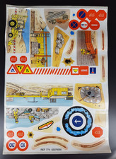 MAJORETTE Planche ancienne Autocollant Chantier ref. 774 voiture miniatures