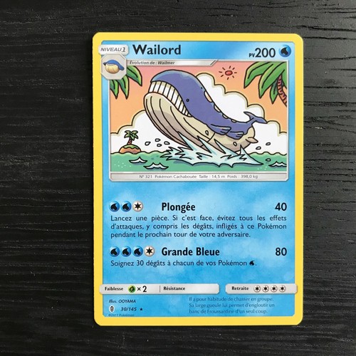 Carte pokémon wailord - carte,