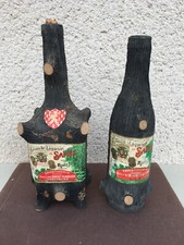 2 anciennes bouteilles de liqueur de sapin / Mont Jura / Pontarlier / Déco