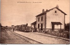 S19399 cpa 71 Saint Vallier - La Gare du Tacot " Train "