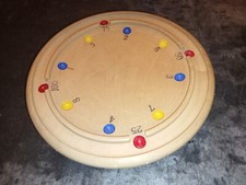 Jeu de billes plateau en bois - jeu de famille - FRANZ CARL WEBER -trous de vers