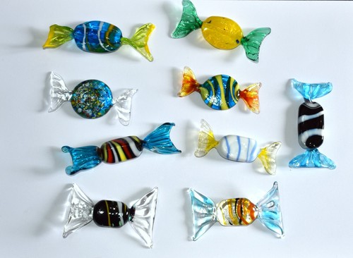 Bonbons verre murano lot 9 - bonbons,