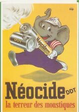 GEIGY carte postale NEOCIDE DDT- DESSIN:  Eléphant +pulvérisateur