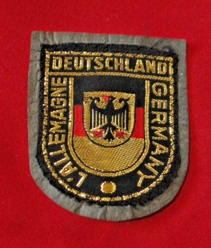 Ecusson tissus gris imprimé