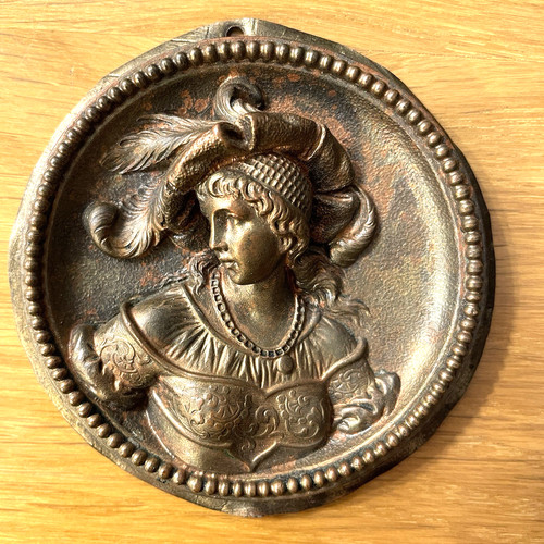 Ancien médaillon bronze - mÉdaillon,
