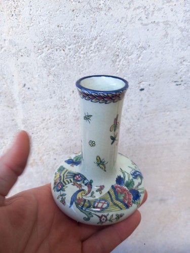 Vase faience gien xixe décor - vase,