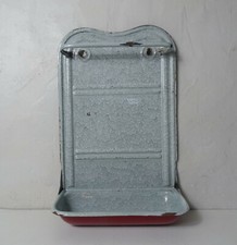 ancien égouttoir à ustensiles acier émaillé vert