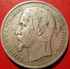 France.  Ecu de 5 Francs Louis-Napoléon Bonaparte 1852 A. TB+