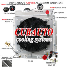 3 Row Radiator + Shroud + Fan + Relay For Ford Mustang 260 289 V8 64-66 AT/MT UK