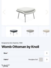 Knoll womb ottoman light - light, gray