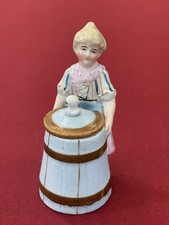 Pot À Moutarde Moutardier Ancien Porcelaine Femme