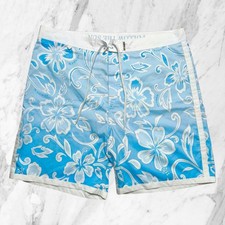 SUNDEK Short De Bain Homme Fleurs Florales Céleste Taille 42 / 56 ITA