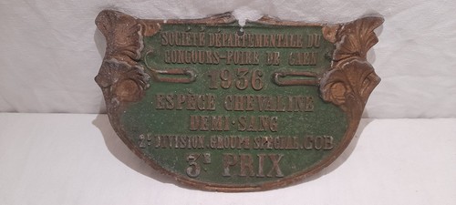 Plaque concours caen cheval - plaque,