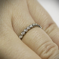 Bracelet diamant pour mariages en platine 950 femmes coupe ronde 1,00 carat c...