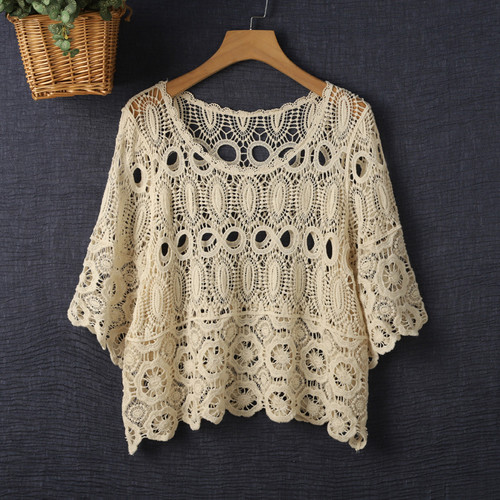Femme haut crochet - crochet, chemisier