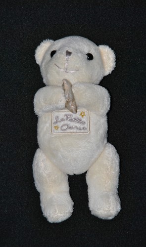Peluche doudou ours blanc - doudou,
