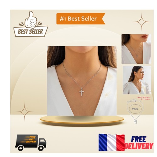 Collier croix femme argent - collier, en