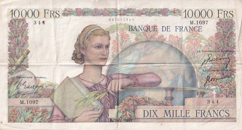 France 10000 francs - francs, génie