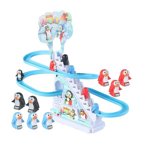 Toddlers penguin slide stairs - slide,