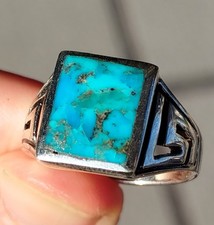 97g bague turquoise homme - bague,