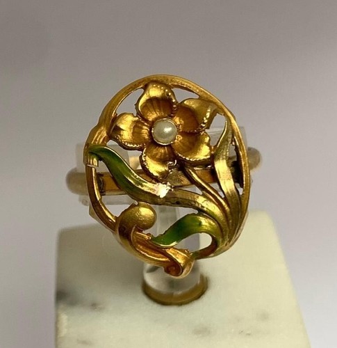 Bague ancienne jaune - ancienne, en