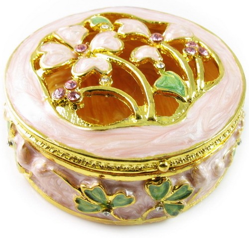 Pearl love jewelry box - pearl, flower