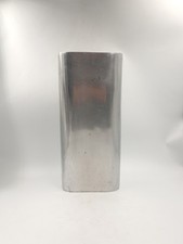 Vase Tube Vintage Aluminium Poli Space Age Années 70 80s Postmoderne Minimaliste