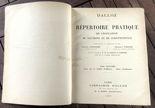 Dalloz répertoire pratique - dalloz,