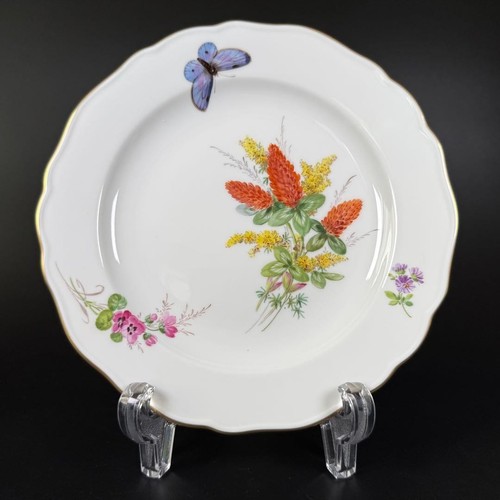 Assiette papillon fleur