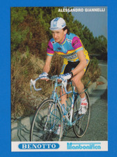 CYCLISME carte cycliste ALESSANDRO GIANNELLI équipe BENOTTO TITANBONIFICA Signée