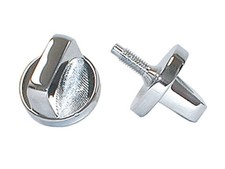 1 bouton en acier chromé