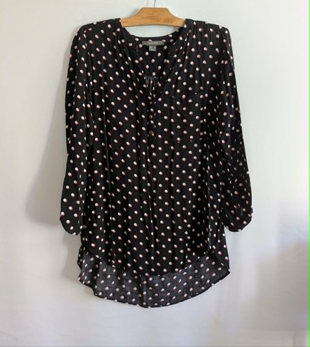 Blouse noire pois viscose - à,