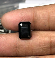 Diamant noir naturel taille émeraude diamant 0,50 ct 1 pièce diamant noir en ...