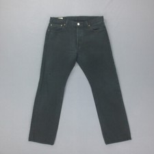 Jean Droit Levi's 501 Homme W34 L30 Noir Brut Coton Boutons