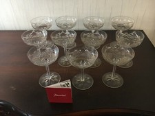 17 coupes à champagne modèle Hyères en cristal de Baccarat (prix à la pièce)