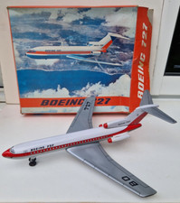 Avion Boeing 727 en boite d'origine Joustra jouet ancien en tôle