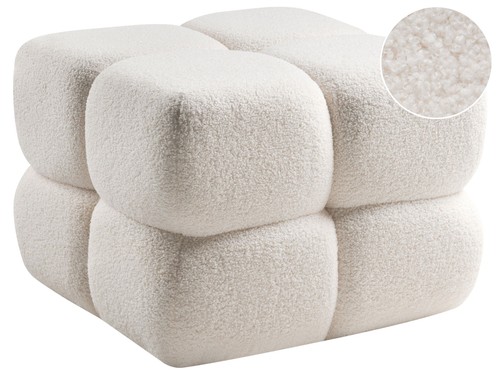 Pouf moderne bouclé x - moderne, 60