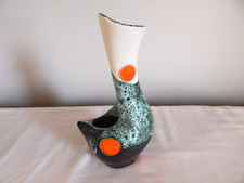 ANCIEN VASE ZOOMORPHE en Céramique émaillé Signé ELCHINGER France