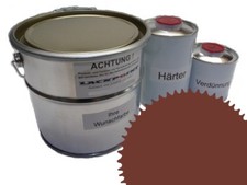 1,75 Litre Set 2K Peinture Voiture Ral 8002 Marron Mat Aucun Vernis Tuning Brau