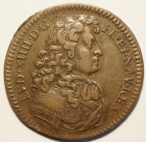Louis xiv jeton - xiv, allegorique