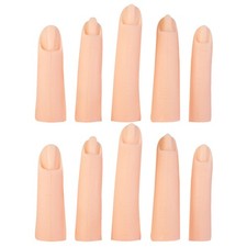  Lot de 10 doigts d'entraînement en silicone - Faux ongles pour