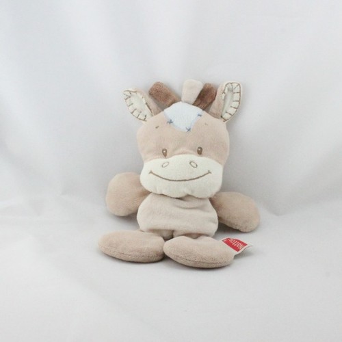 Doudou poney cheval beige - , bleu