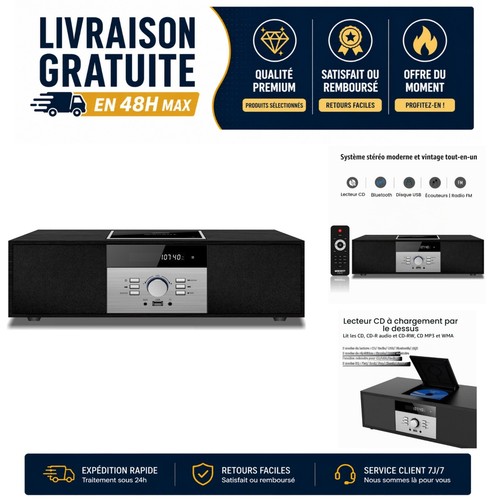 Microchaîne bluetooth - hi-fi,